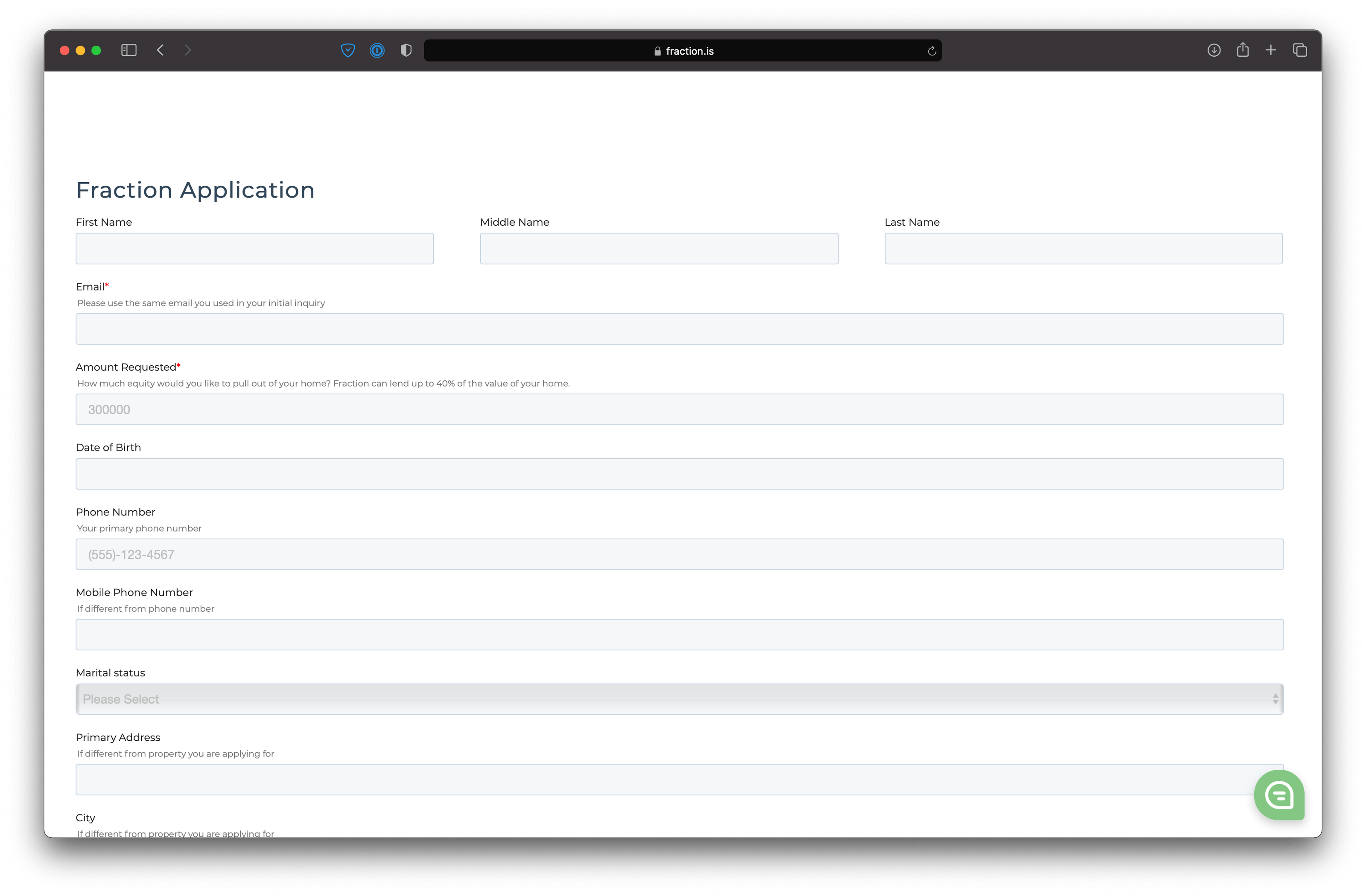 Fraction Broker Application Link Generator
